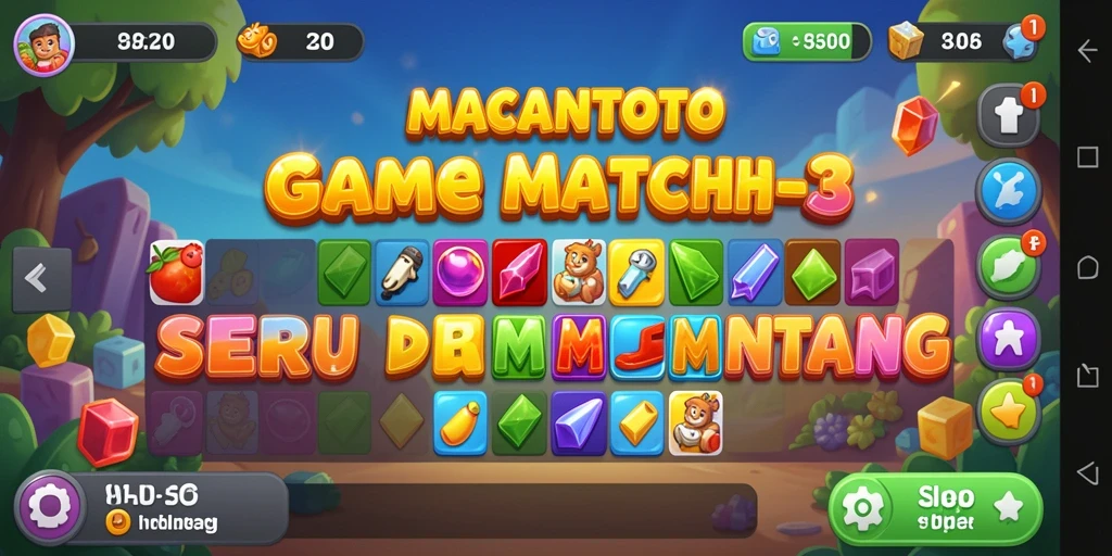 Gameplay seru game Match-3 dengan tantangan menarik di MACANTOTO.