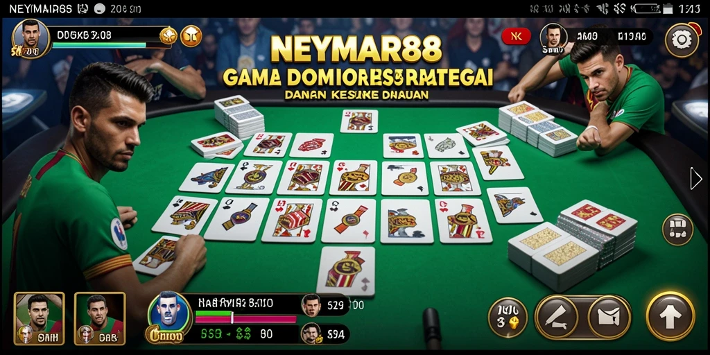 Tampilan gameplay seru di NEYMAR88, permainan Domino yang menantang.